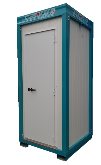 Die WC-Box ist optimal ausgestattet für den Baustelleneinsatz in der kalten Jahreszeit.